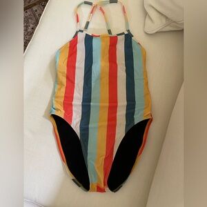 Women’s size 30 Jolyn Jackson III training swimsuit in Cabana stripe